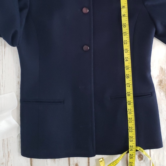 Pendleton Navy Wool Blazer Jacket - Petite - Picture 6 of 8